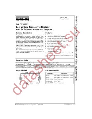 74LCX16652MEA datasheet  